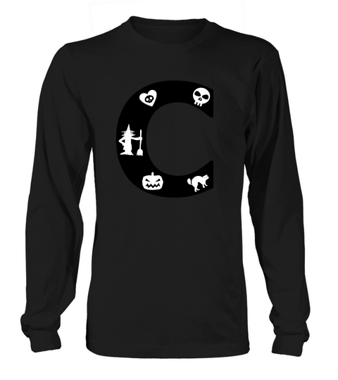 Halloween Alphabets Numbers Clipart C Long sleeved Unisex