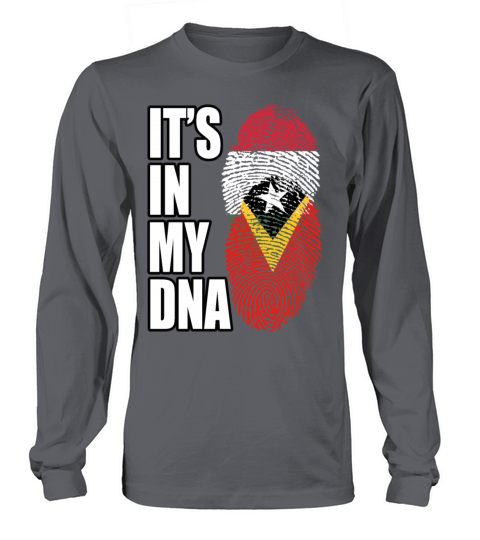 Hungarian And Timorese Mix Heritage DNA Flag Long sleeved Unisex