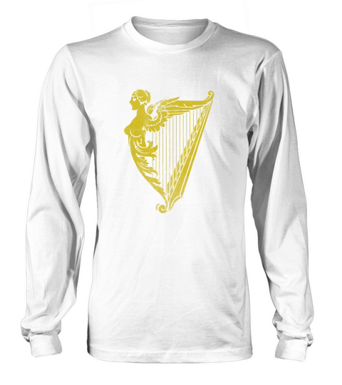 Irish Harp Heraldry - Weathered Gold Long sleeved Unisex