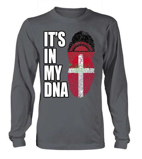 Malawian And Danish Mix Heritage DNA Flag Long sleeved Unisex