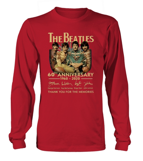 The Beatles 60th Anniversary thank you for the memories signature sweater Long sleeved Unisex