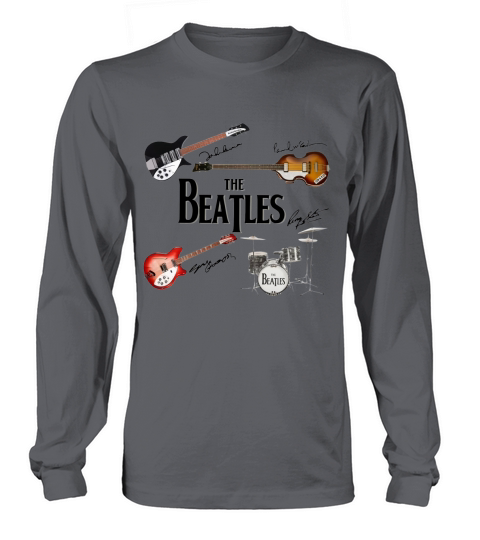 The Beatles Guitars Instrument Signatures shirt Long sleeved Unisex
