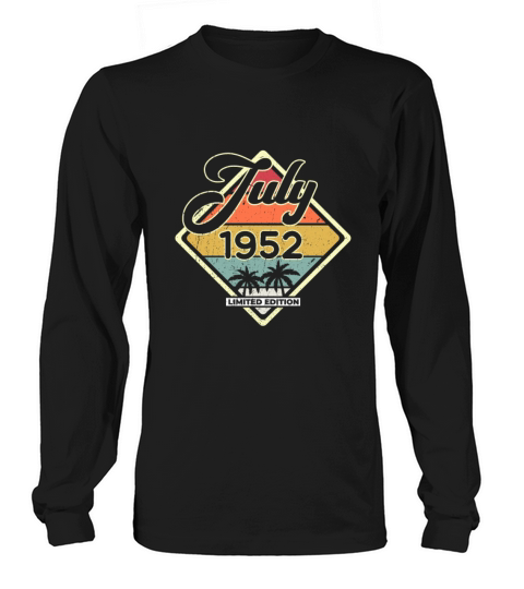 Vintage 70th Birthday July 1952 Sports Gift Long sleeved Unisex