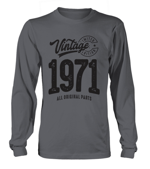 Vintage Born in 1971 - 51st Birthday Long sleeved Unisex