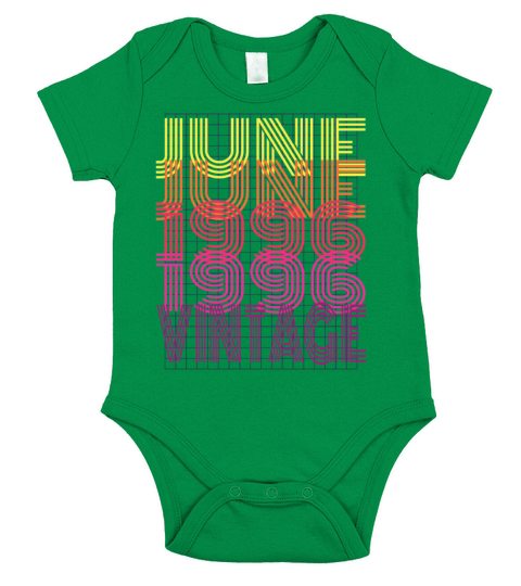 1996 vintage born in June gift Short Sleeve Baby One-Piece