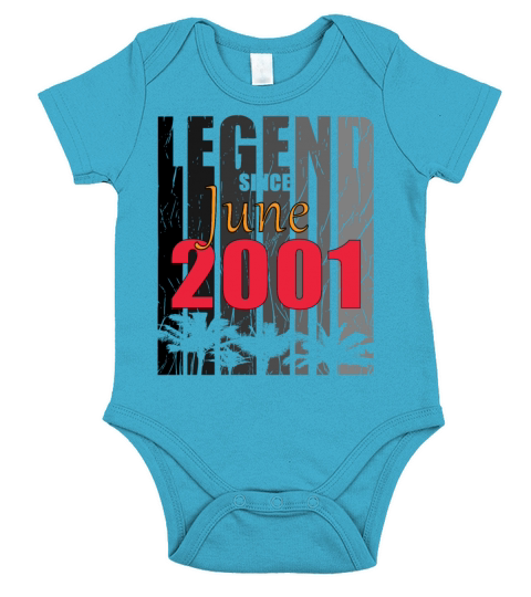 2001 vintage born in June gift Short Sleeve Baby One-Piece