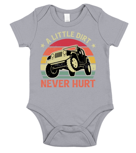 A Little Dirt Never Hurt Vintage Sunset Off Road Short Sleeve Baby One-Piece