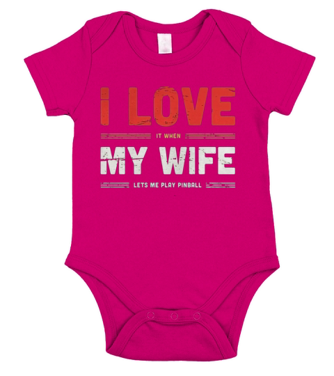 &amp;amp;quot;I Love My Wife&amp;amp;quot; Retro Pinball Distressed Vintage T-Shirt Short Sleeve Baby One-Piece