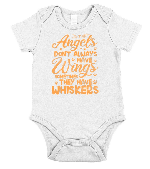 Angels Dont Always Have Wings Cat Vintage Short Sleeve Baby One-Piece
