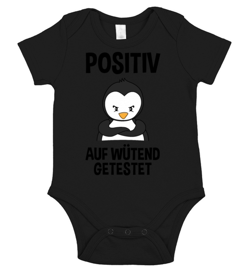Angry Penguin Funny Quote Gift Short Sleeve Baby One-Piece