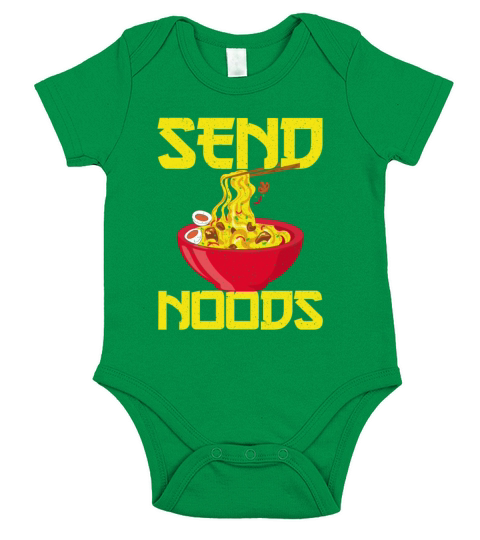 Asian Food Send Noods Funny Noodles Short Sleeve Baby One-Piece