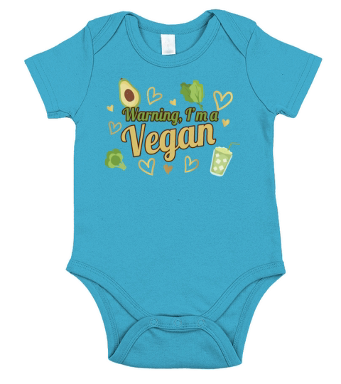 Avocado Heart Vegetable Vegetarian Warning Vegan Short Sleeve Baby One-Piece