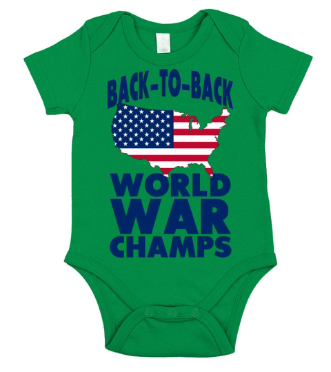 Back To Back World War Champs Usa Short Sleeve Baby One-Piece