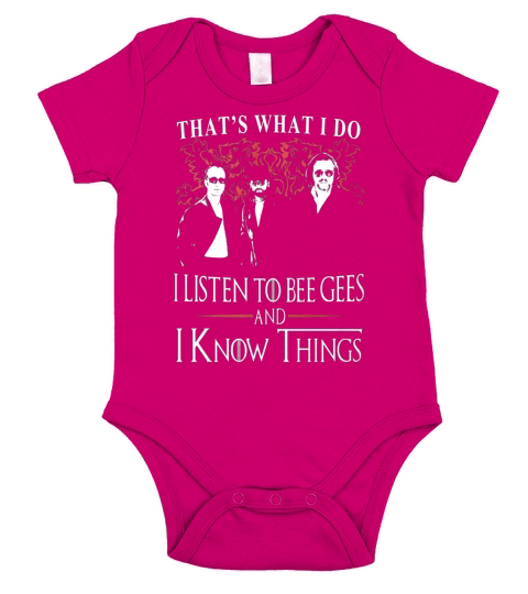 Bee Gees I KNOW THINGS Short Sleeve Baby One-Piece