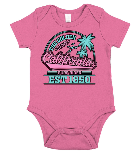 California State Souvenir The Golden State Short Sleeve Baby One-Piece