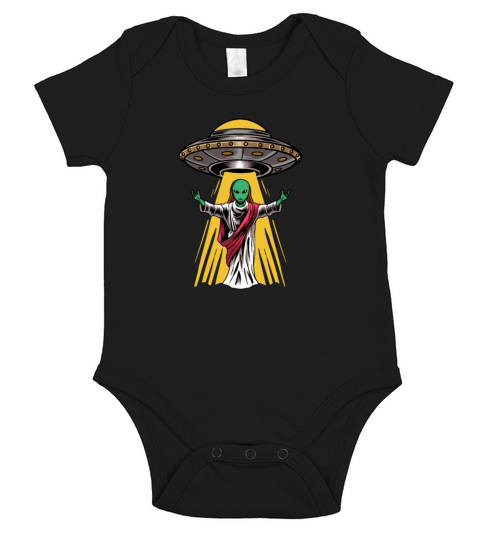 Christian Christianity Alien Jesus Short Sleeve Baby One-Piece