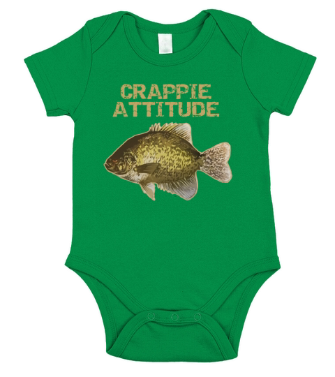 Crappie Fishing Crappie Attitude T-Shirt Short Sleeve Baby One-Piece
