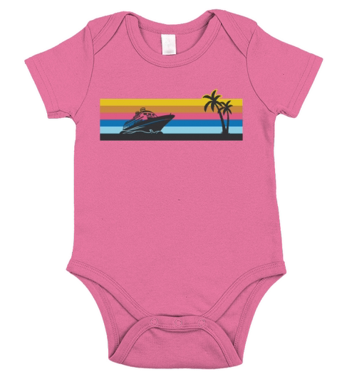 Cruise Ship Vacation Retro Vintage Short Sleeve Baby One-Piece