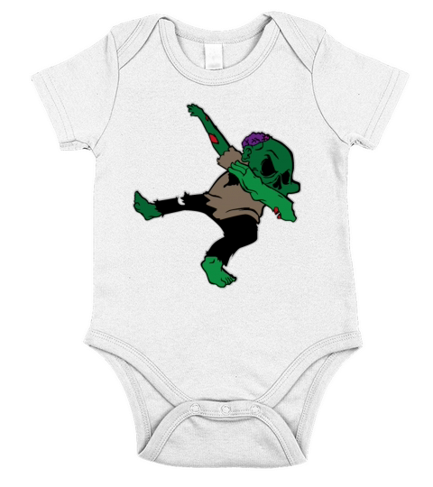Dabbing Zombie Halloween Zombie Monster Short Sleeve Baby One-Piece