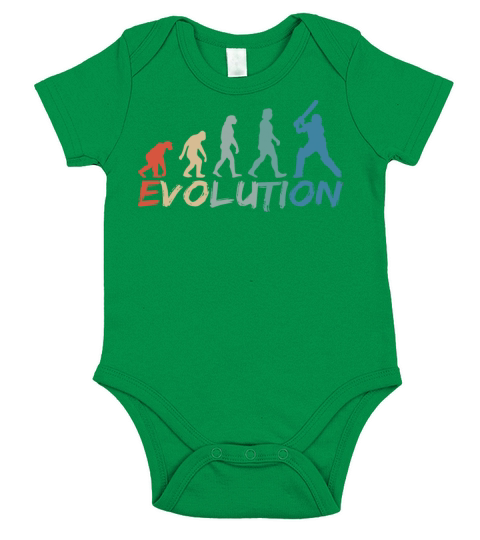 Evolution of Cricket Vintage Short Sleeve Baby One-Piece
