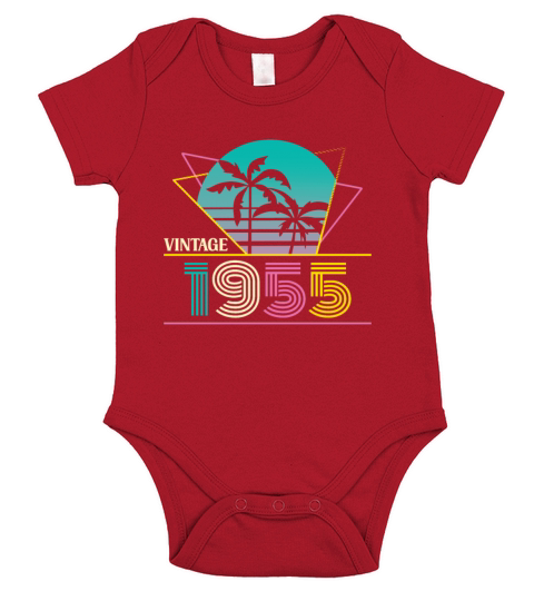 Funny Birthday Born in 1955 Limited Edition Short Sleeve Baby One-Piece
