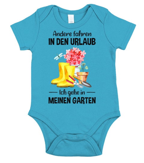 Garden Vacation Funny Quote Gardener Gift Idea Short Sleeve Baby One-Piece