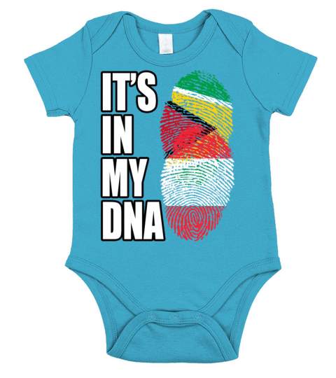 Guyanese And Austrian Mix Heritage DNA Flag Short Sleeve Baby One-Piece