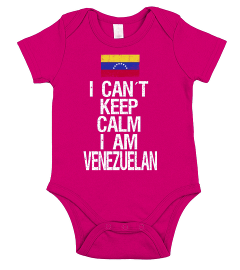 I can not keep calm I am Venezuelan Short Sleeve Baby One-Piece