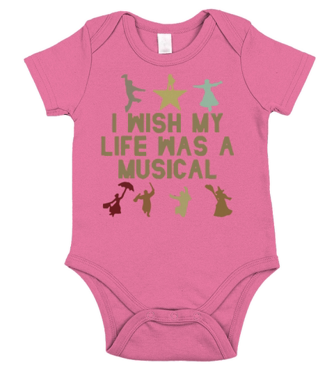 I wish my life was a musical Short Sleeve Baby One-Piece