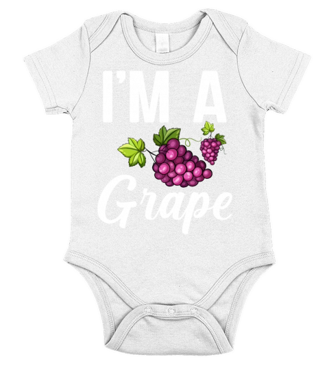 Im A Grape Funny Design For Fruits Lover Fruit Short Sleeve Baby One-Piece