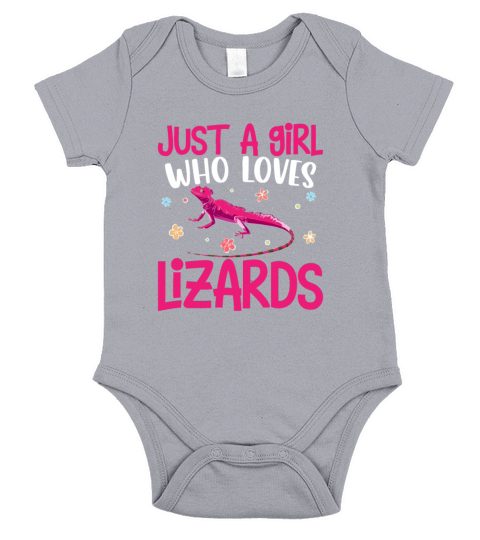 Just A Girl Who Loves Lizards Funny Gecko Lover Short Sleeve Baby One-Piece