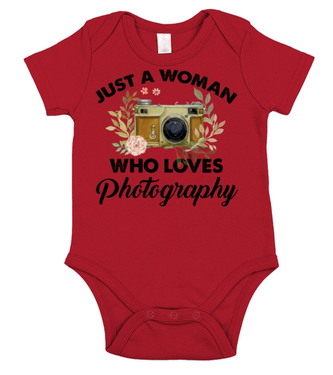Just A Woman Who Loves Photography Vintage Quote Short Sleeve Baby One-Piece