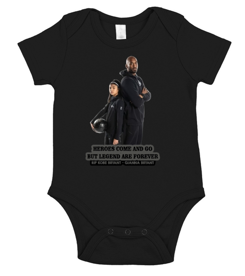 kobe and gianna bryant Short Sleeve Baby One-Piece