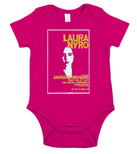 Laura Nyro Poster Short Sleeve Baby One-Piece