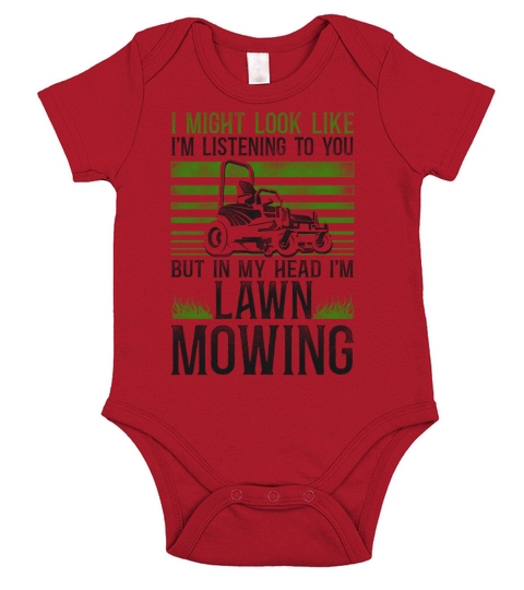 Lawn Mower Mowing Dad Father Short Sleeve Baby One-Piece