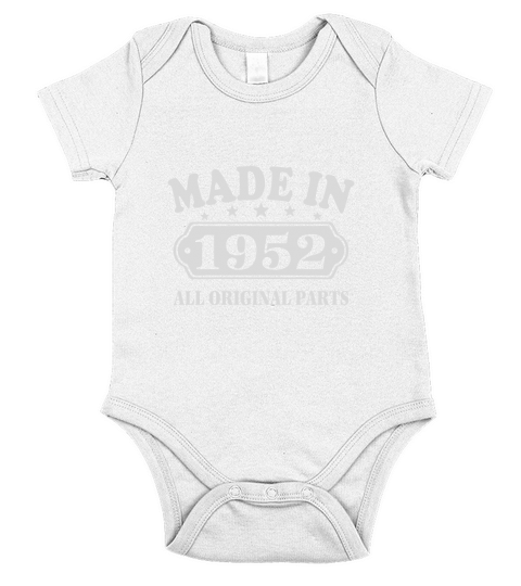 Made In 1952 All Original Parts Short Sleeve Baby One-Piece