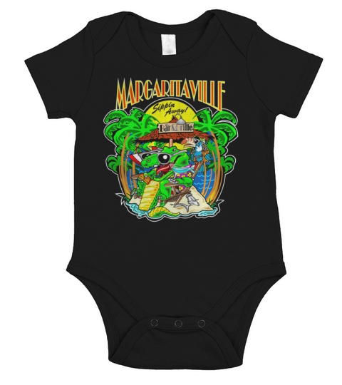 Margaritaville Gator on Beach with Parrot Tee T Shirt Short Sleeve Baby One-Piece