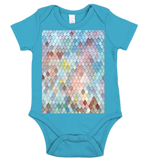 multicolored pattern Short Sleeve Baby One-Piece