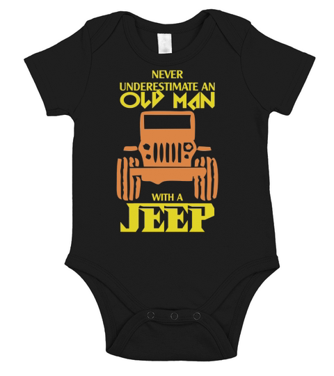 Never underestimate an old man with a jeep shirt Short Sleeve Baby One-Piece