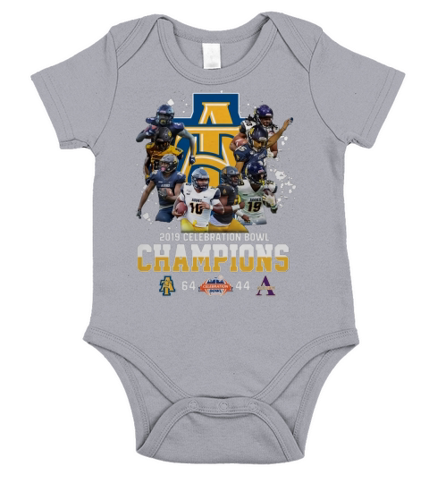 North Carolina A&T Aggies 2019 Celebration Bowl Champions shirt Short Sleeve Baby One-Piece