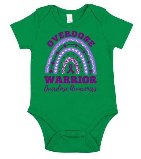 Overdose Warrior Overdose Awareness Rainbow Short Sleeve Baby One-Piece