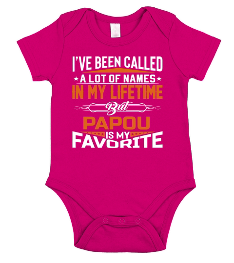 Papou is My Favorite Name In My Lifetime Shirt Father Day Short Sleeve Baby One-Piece
