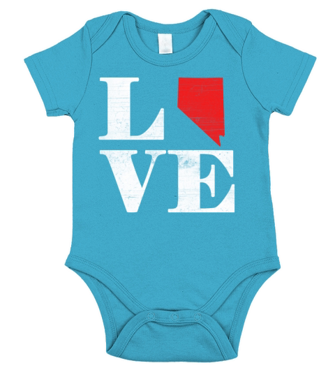 Proud America State Land Map Love Nevada Short Sleeve Baby One-Piece
