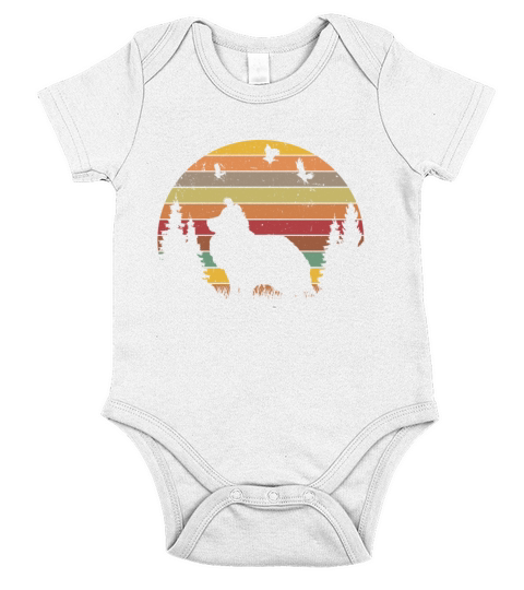 Sheltie Retro Shetland Sheepdog Vintage Short Sleeve Baby One-Piece