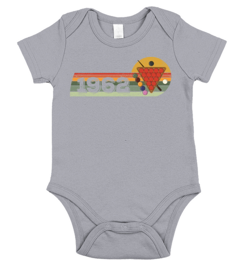 Snooker Snooker-game Vintage born 1962 Birthday Short Sleeve Baby One-Piece