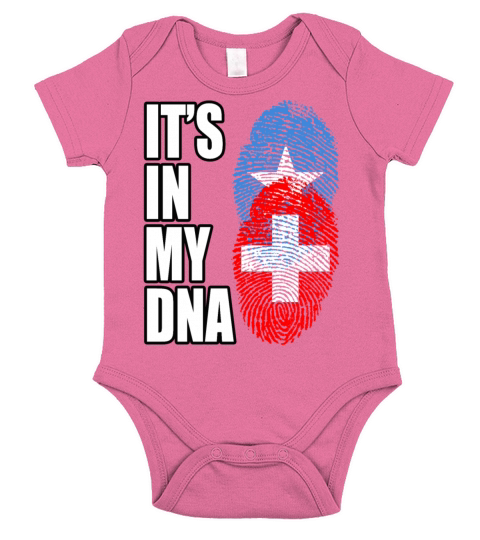 Somali And Switzerland Vintage Heritage DNA Flag Short Sleeve Baby One-Piece