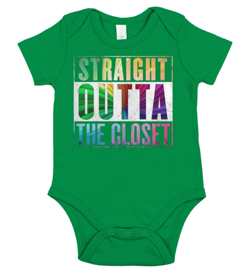 Straight Outta The Closet Short Sleeve Baby One-Piece