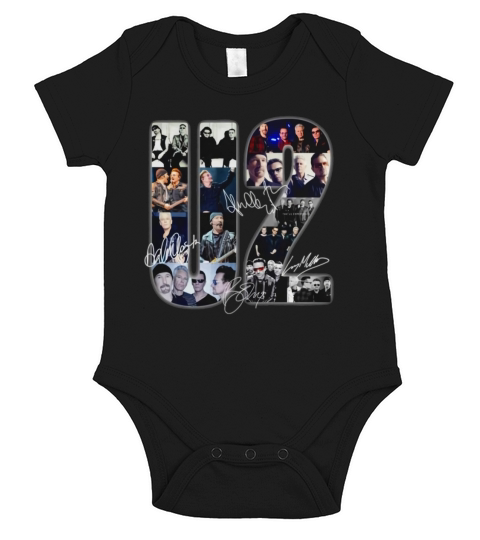 U2 band music signatures shirt Short Sleeve Baby One-Piece