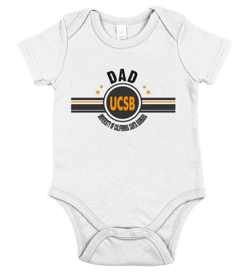 University of California Santa Barbara Dad Awesome Family Gift Short Sleeve Baby One-Piece