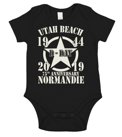 Utah Beach D-Day 75th Anniversary Normandie Short Sleeve Baby One-Piece